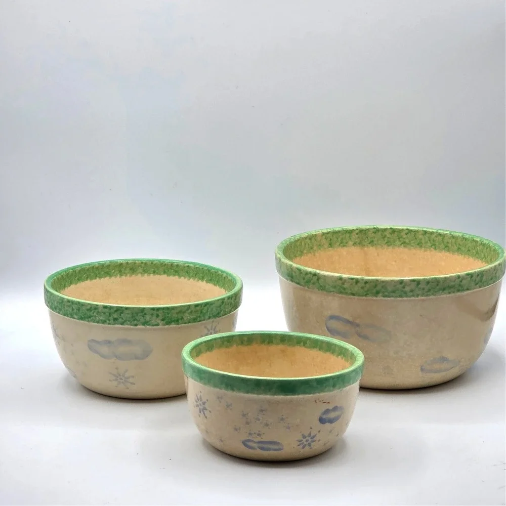 Vintage Angel Stacking Nesting Sponge Bowls‎ Set of 3 Vital Unit